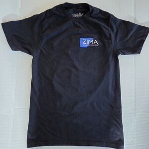 Tee Luv Zima Branded Black Soft 100% Cotton Unisex Small Short Sleeve T-Shirt